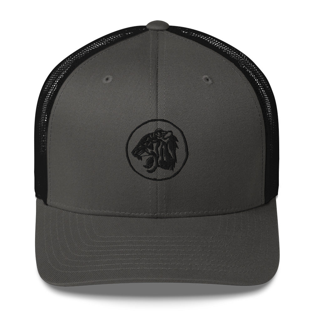 BLK LOGO TRUCKER CAP