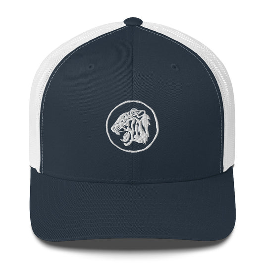 WHITE LOGO TRUCKER CAP